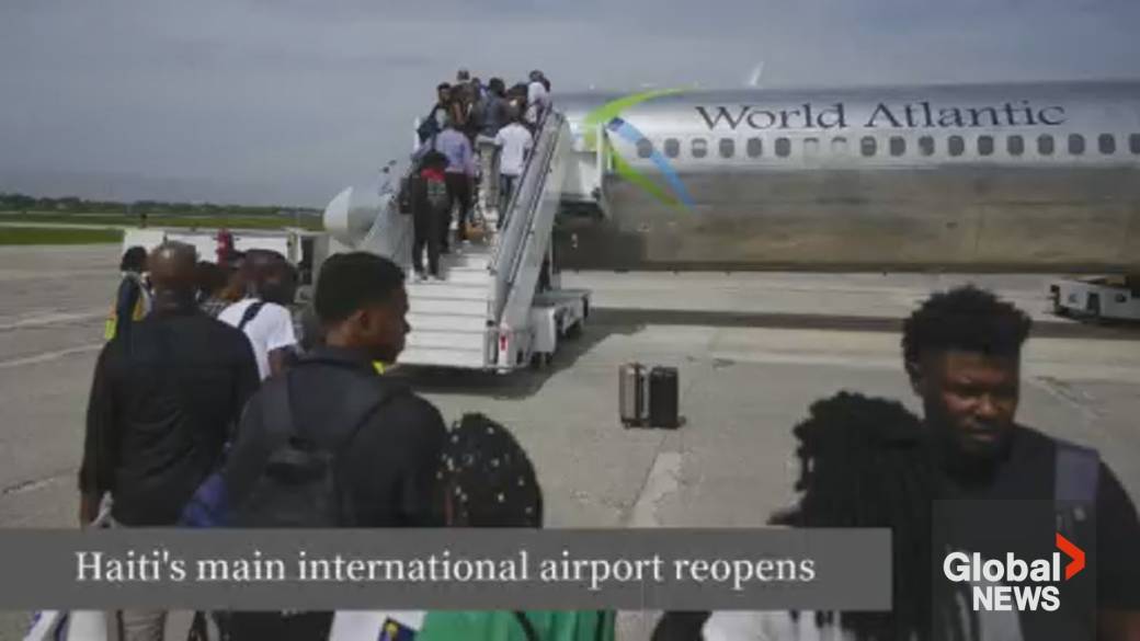 Click to play video: 'Haiti’s main international airport reopens after gang violence prompted closure'