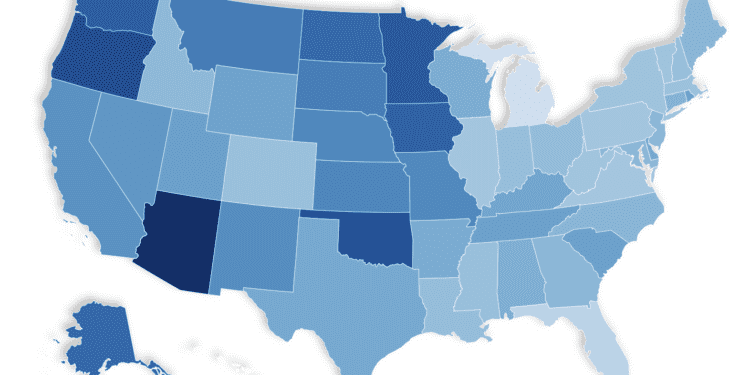 US Gas Price Map Shows States Where Costs Falling Fastest