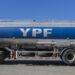 A YPF tanker truck near Puerto General San Martín, Argentina in April 2022.
