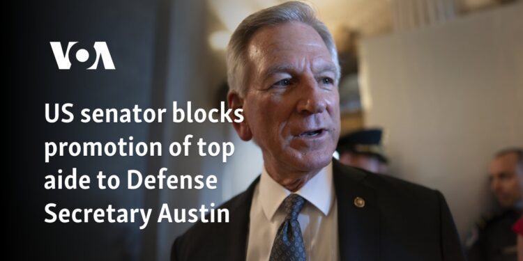 US senator blocks promotion of top aide to Defense Secretary Austin