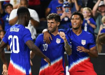 Christian Pulisic of USA vs New Zealand