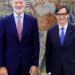 VÍDEO: El Rey recibe en la Zarzuela a Salvador Illa, nueve años después de la última visita de un presidente catalán