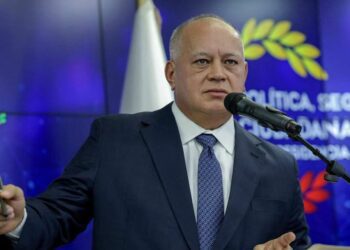This handout picture released by Venezuela´s Interior and Justice Ministry shows Venezuela’s Interior Minister Diosdado Cabello giving a press conference on September 14, 2024 in Caracas.