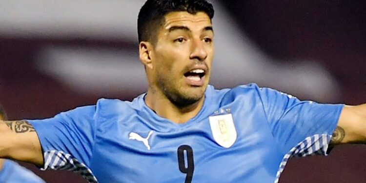 Luis Suarez Uruguay in 2022 World Cup qualifying