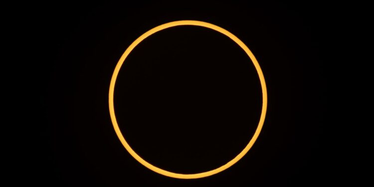 How long will the annular solar eclipse on Oct. 2 last?
