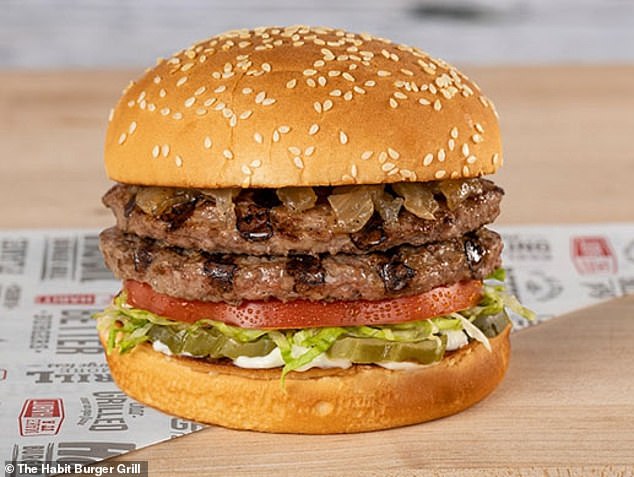 Pictured: The Habit Burger Grill's Double Char burger, which was ranked as the number one fast food burger by USA Today