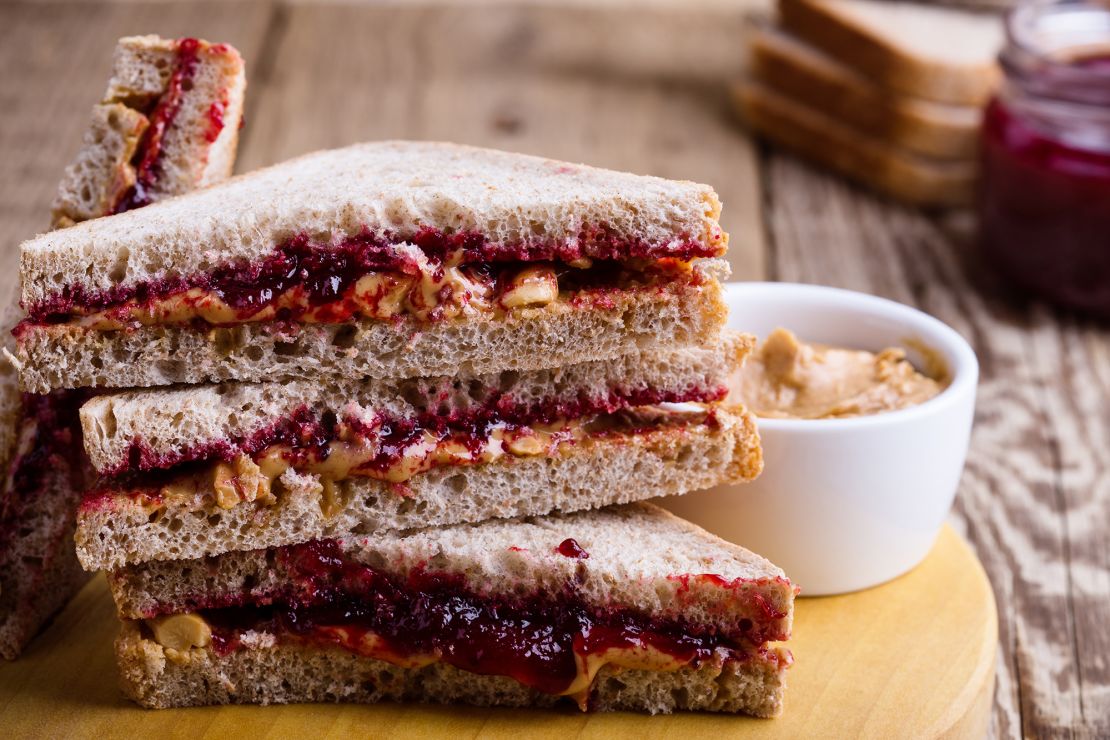 Peanut butter and jelly sandwich.