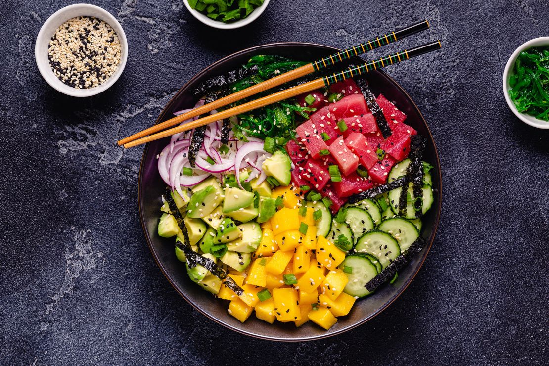 Poke bowl with tuna.