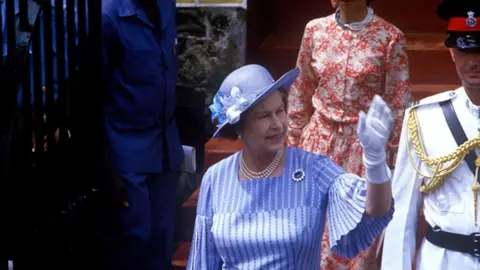 Getty Images Queen Elizabeth II in Grenada in 1985