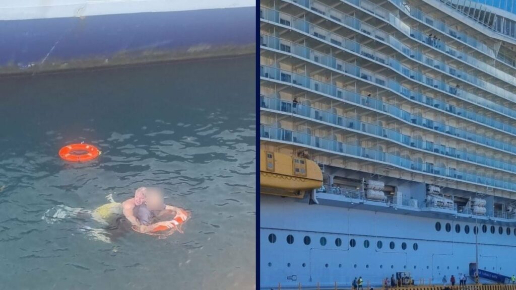 Firefighter on Vacation Dives in to Rescue Overboard Cruise Passenger