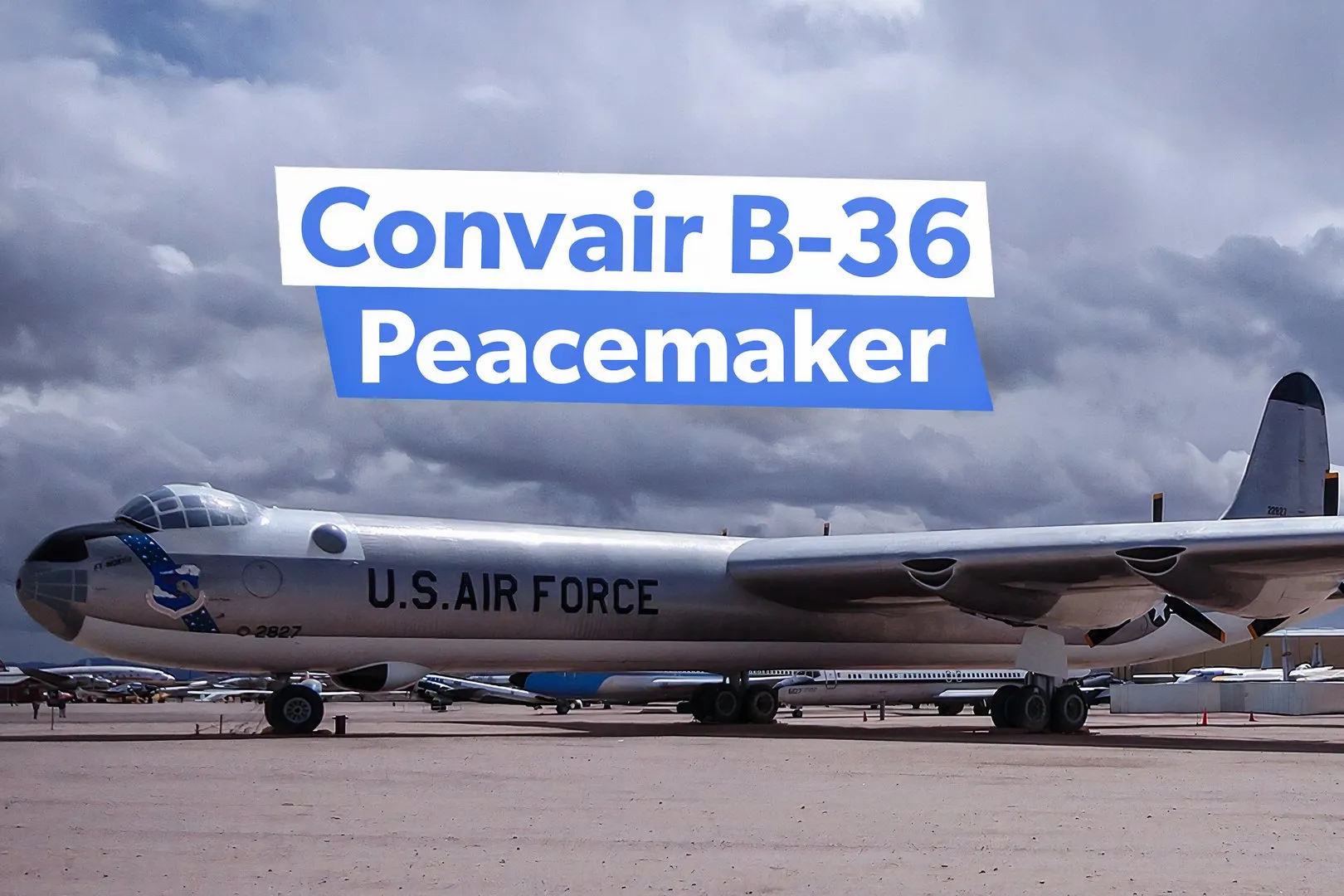 B-36 Peacemaker parked at an airbase