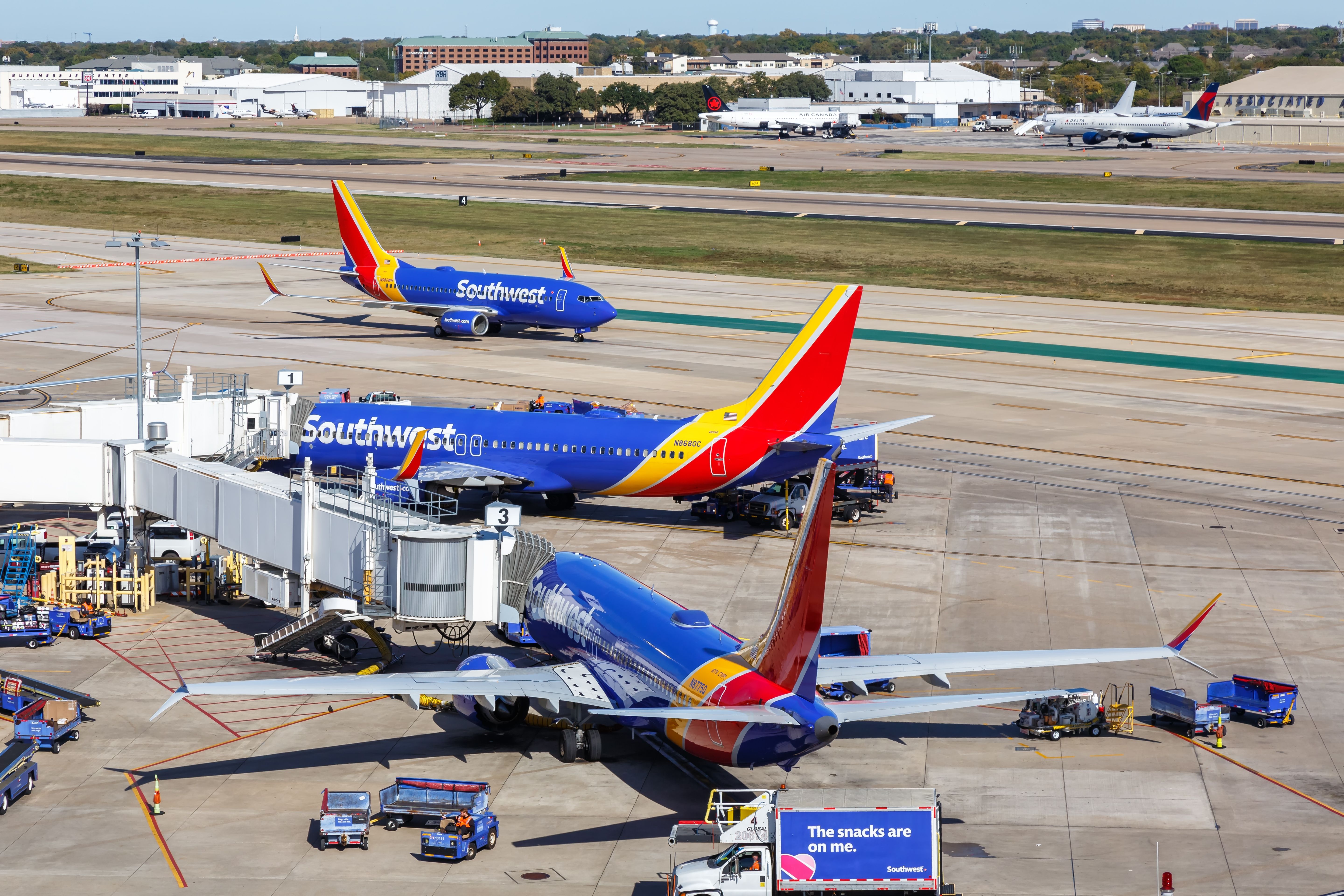 Southwest Airlines Boeing 737s at DAL shutterstock_2276269619