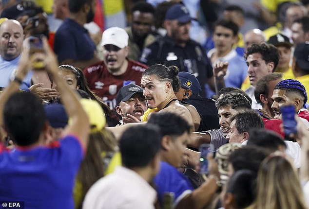 Nunez was one of several players sanctioned by CONMEBOL after a brawl broke out following Uruguay's Copa America exit