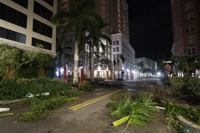 Hurricane Milton damage in Sarasota Florida