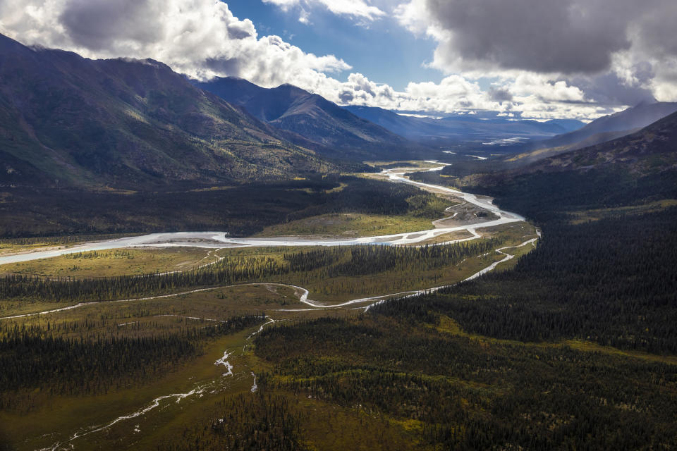 Beautiful landscape view of Kobuk Valley National Park in the arctic of Alaska.