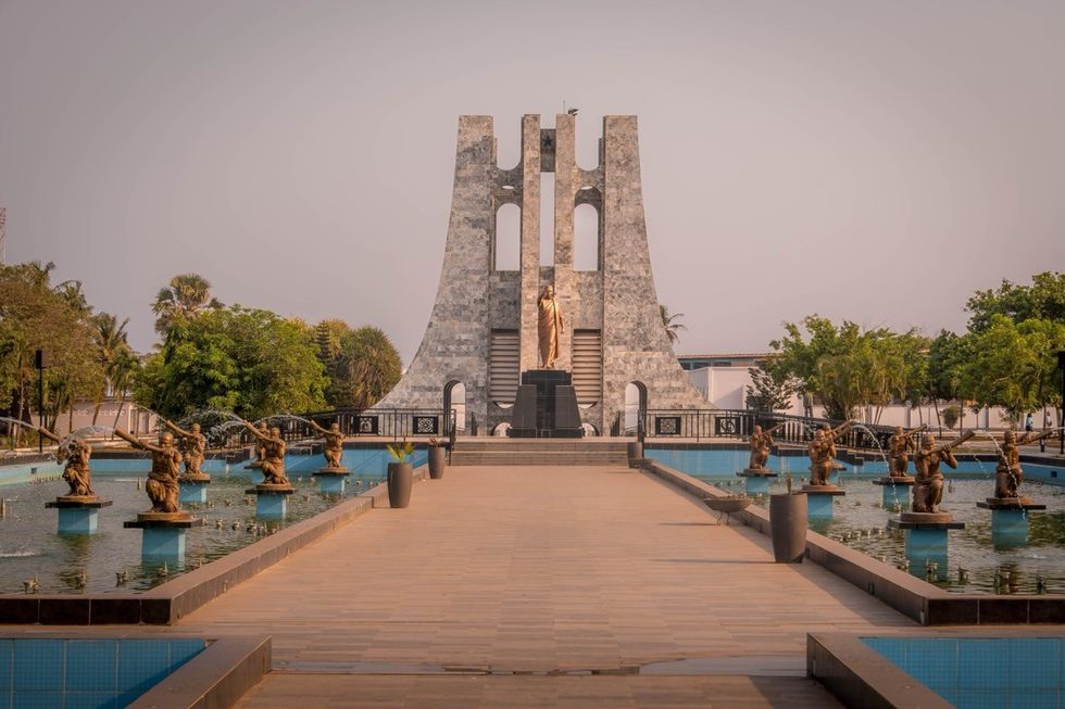 The monument at Kwame Nkrumah Memorial Park and Mausoleum in Accra, Ghana