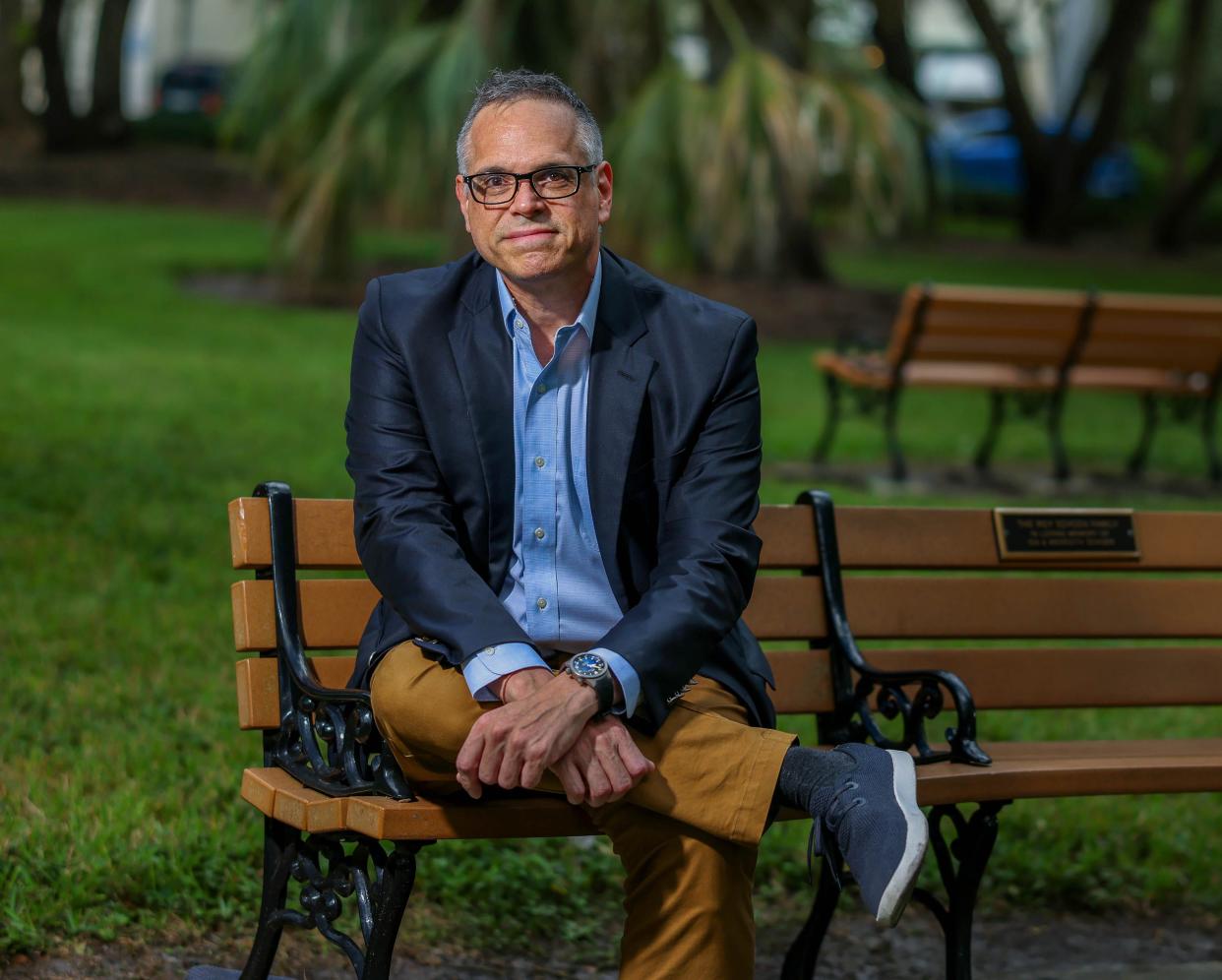 Miami resident Roberto Reyna inside J. Fritz and Frances Gordon Park, about four miles from his home, Friday, Oct. 4, 2024.