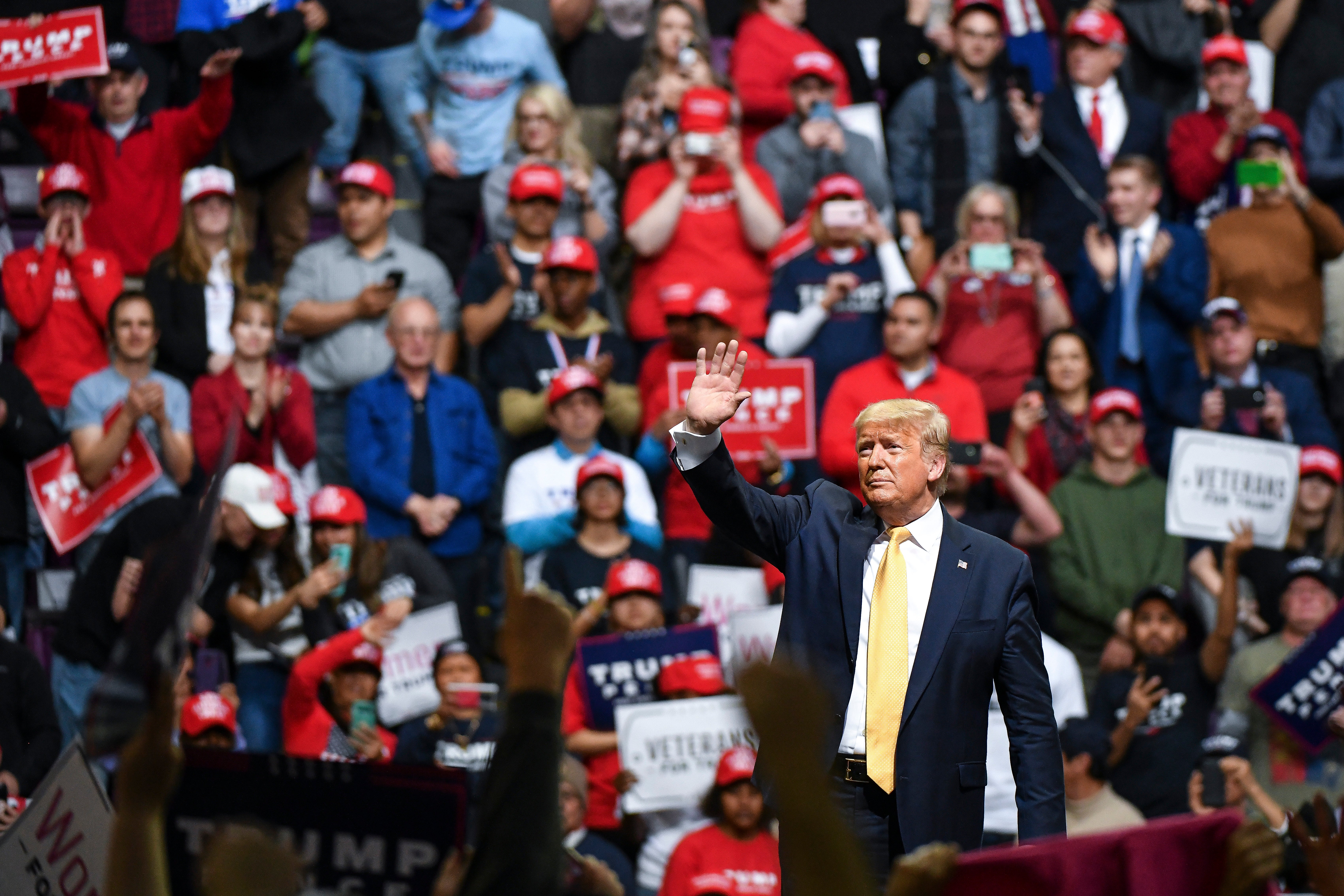 Trump at a rally in Colorado Springs, Colorado on February 20, 2020. The state historically votes blue