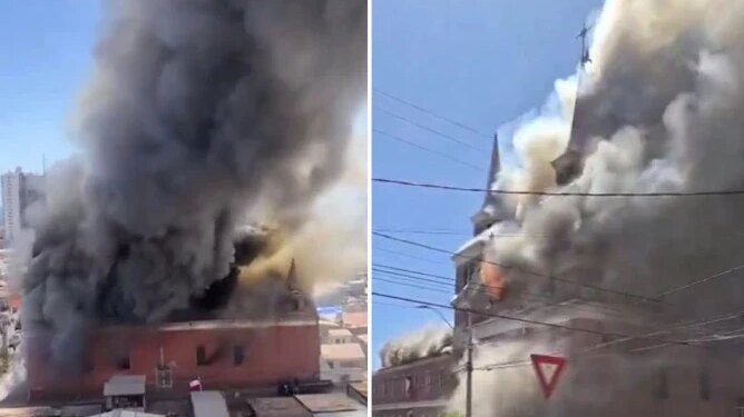Fire devastates historic church and Franciscan convent in Chile; arson not ruled out