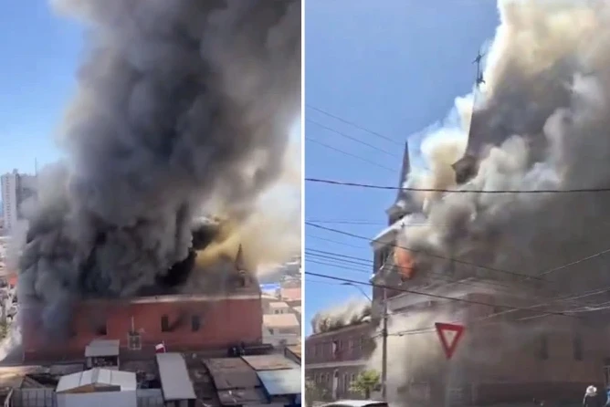 Fire devastates historic church and Franciscan convent in Chile; arson not ruled out