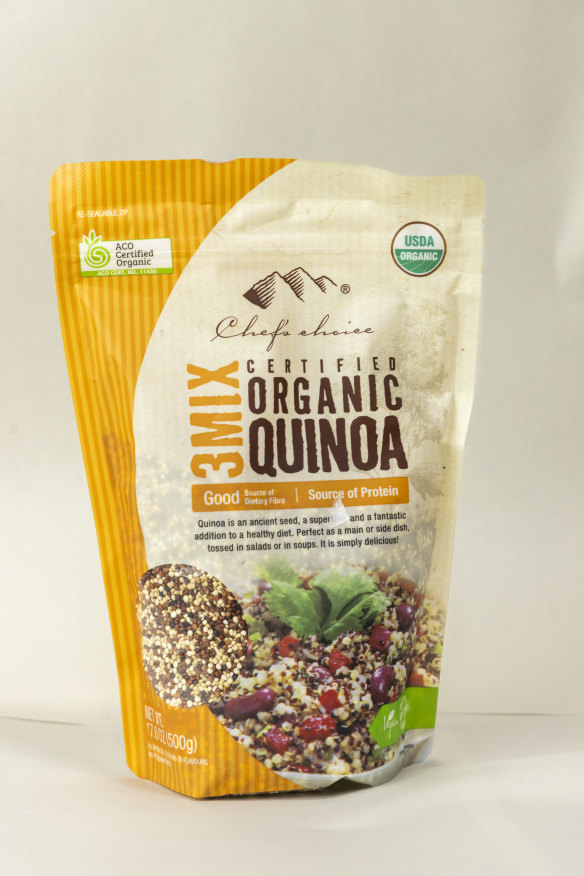 Alejandro Saravia mixes different types of quinoa in his cooking.