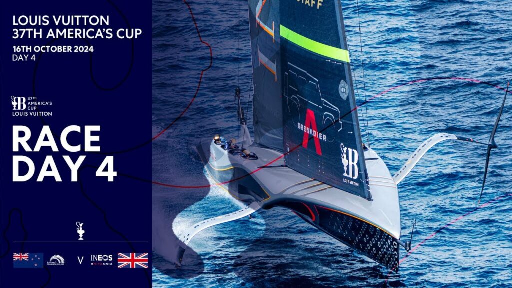 Ben Ainslie's Ineos Britannia vs Emirates Team New Zealand – races 5 and 6