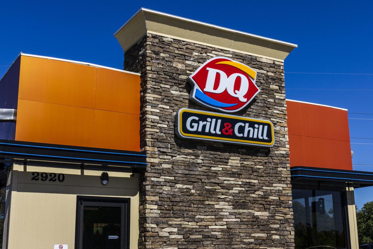 Dairy Queen Grill and Chill sign on exterior of the restaurant