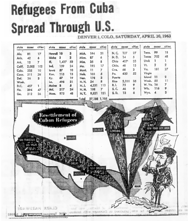 refugees from cuba map