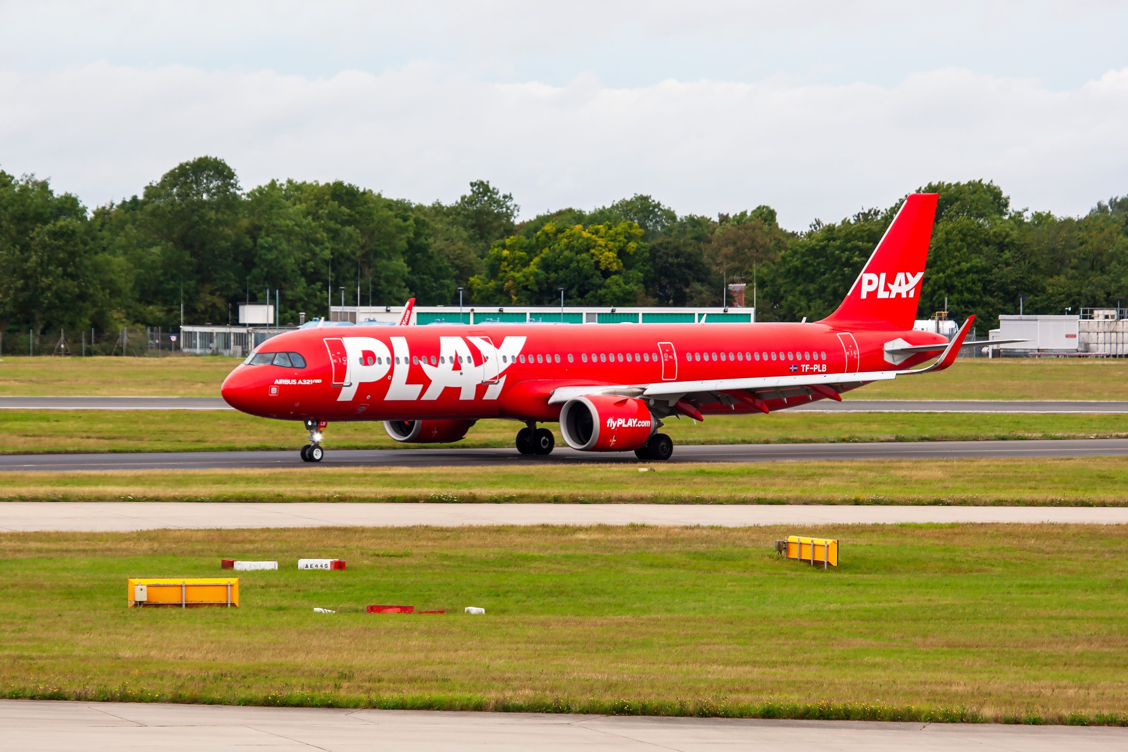 PLAY Airbus A320neo at London Stansted Airport STN shutterstock_2340321769