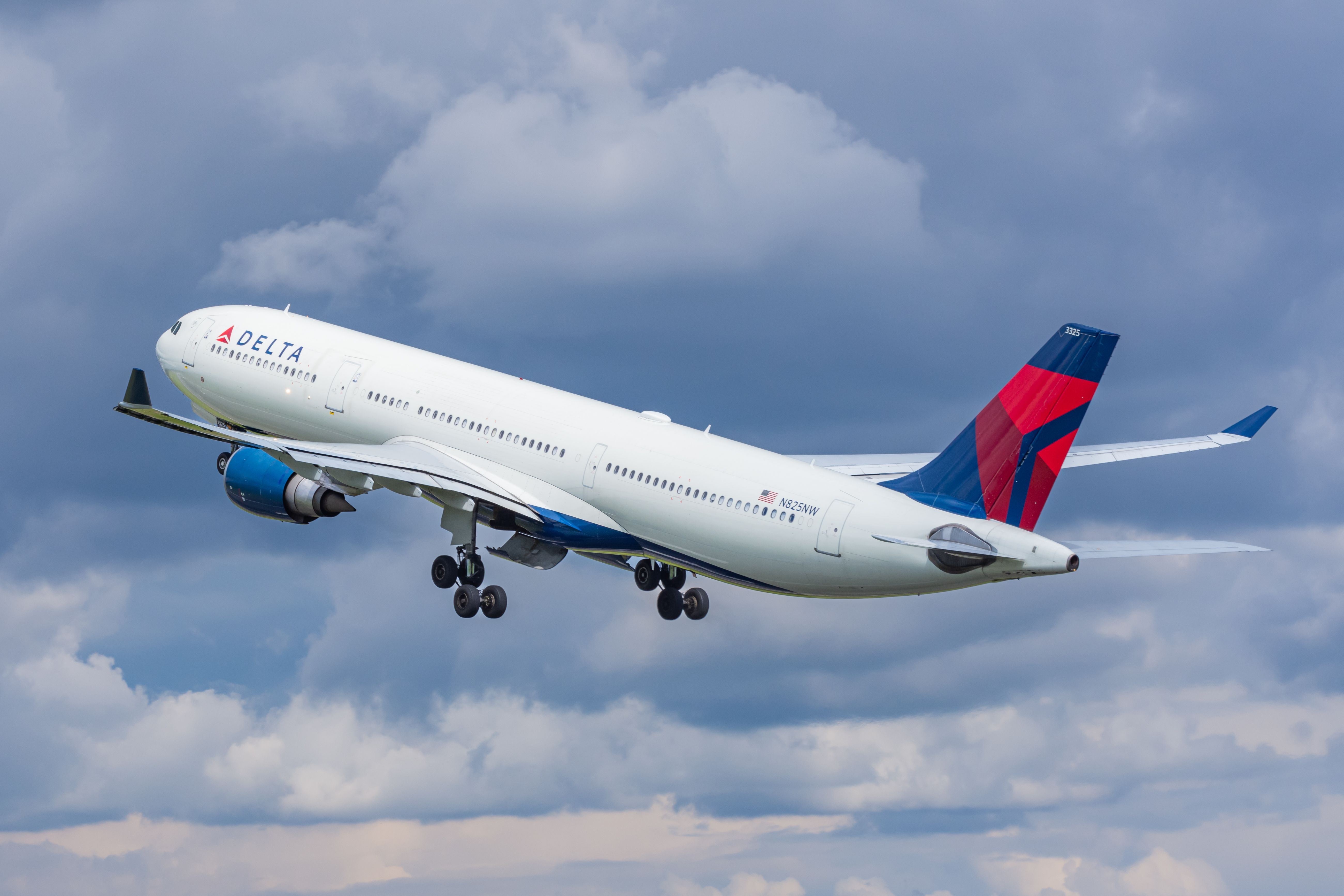 - April 21, 2024: Delta Air Lines Airbus A330-300 taking off from Amsterdam Schiphol Airport.