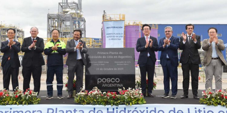 Posco completes Argentina’s first lithium hydroxide plant