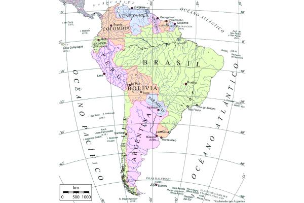 Lista de países y capitales de América - América del Sur 