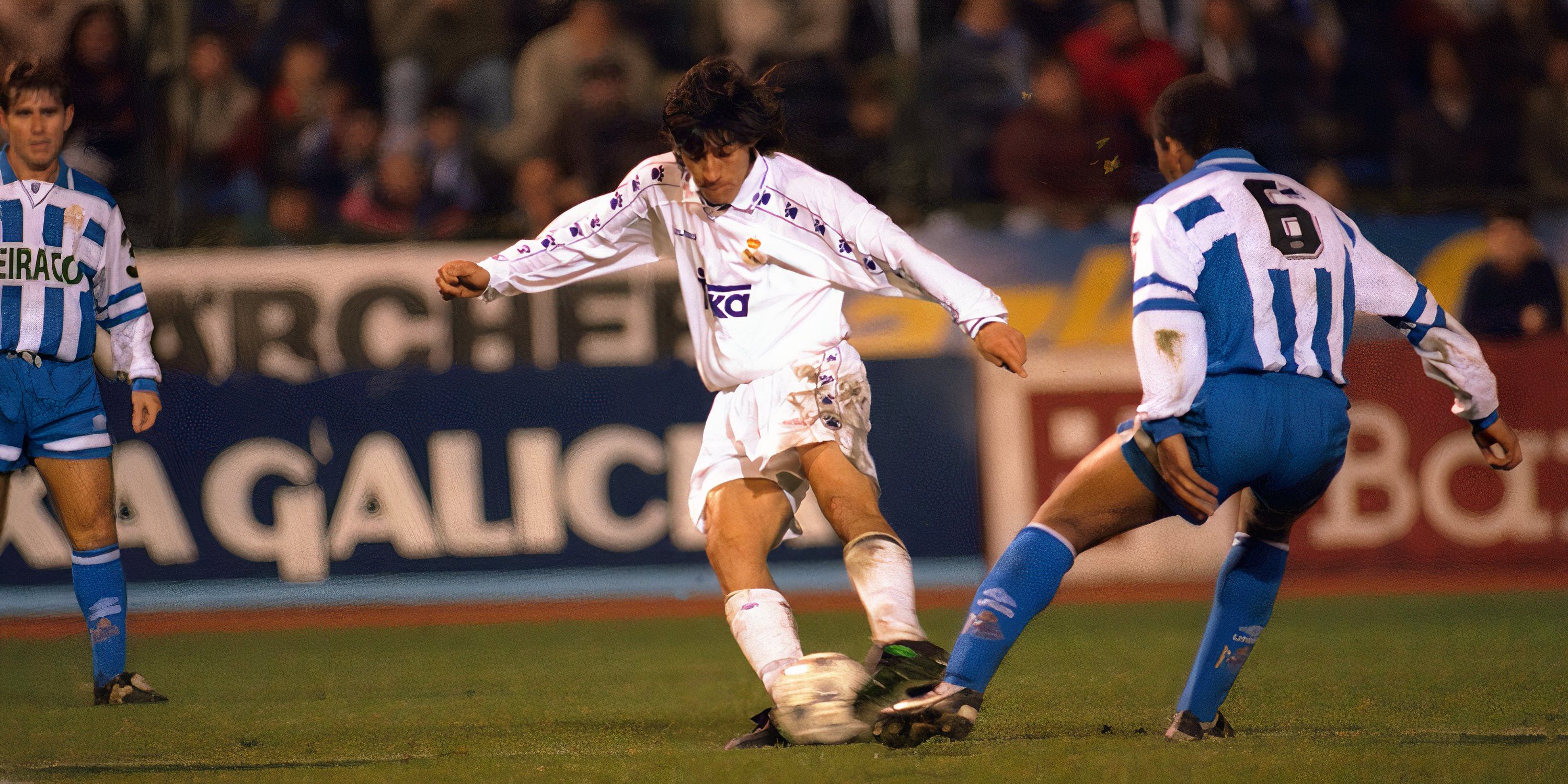 Ivan Zamorano playing for Real Madrid