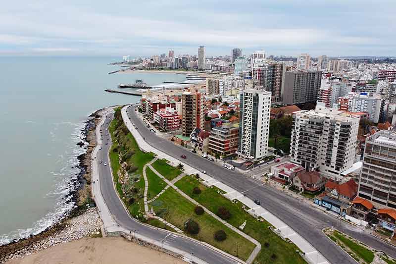 aerial view of Mar del Plata