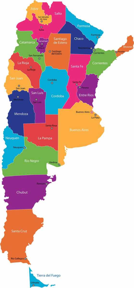 argentina cities map