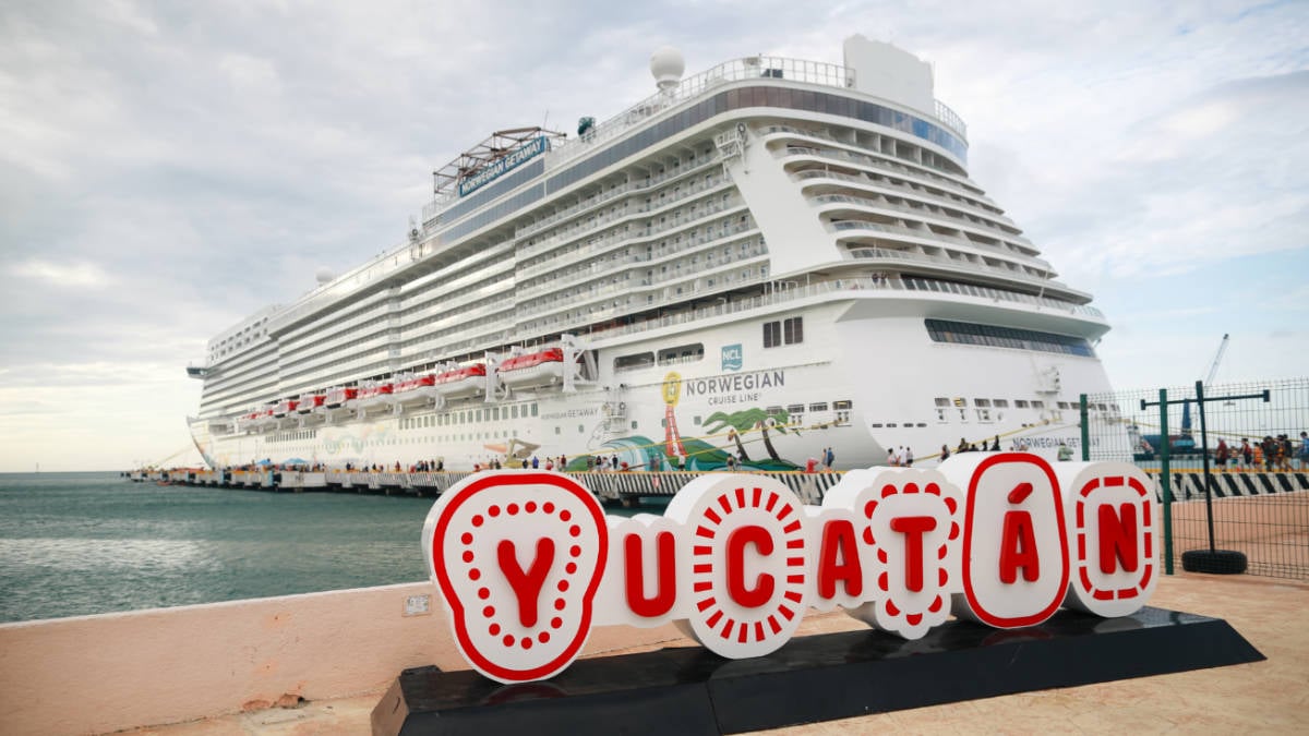 Cruise Ship Docked at Progreso Cruise Port
