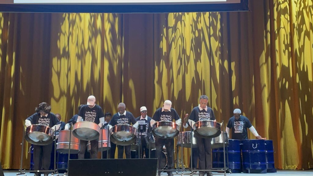 Abe Stark Steel Pan Band competes in talent show