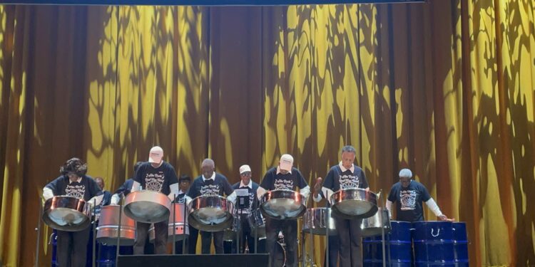 Abe Stark Steel Pan Band competes in talent show