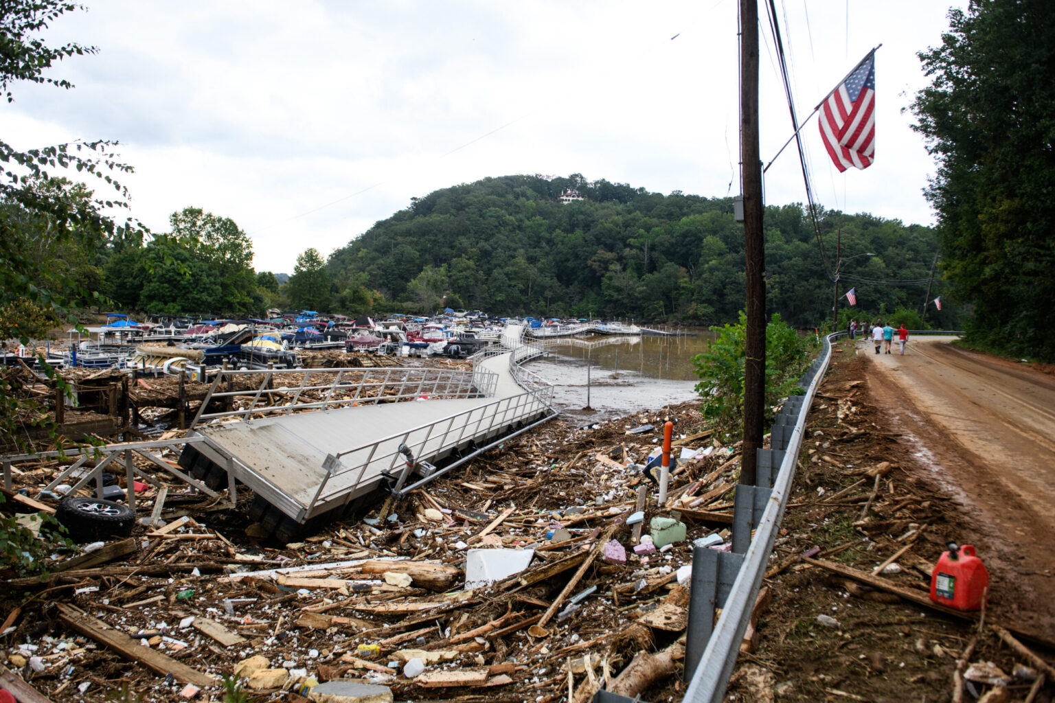 a washed-out bridge