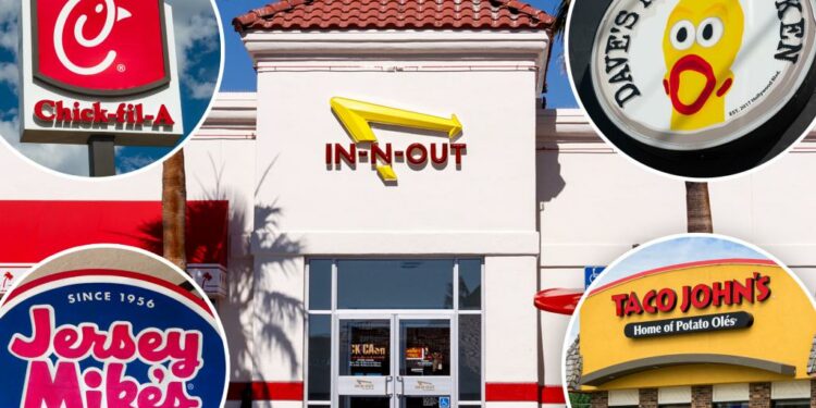 America's 10 'best' fast food chains revealed