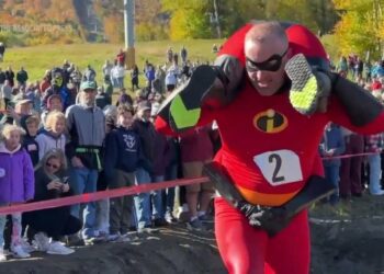 Beer and cash on offer for winners of North American wife-carrying championship in Maine