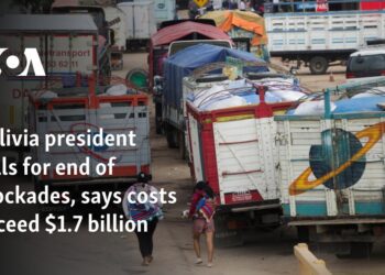Bolivia president calls for end of blockades, says costs exceed $1.7 billion