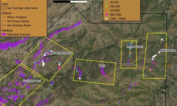Bradda Head Lithium Ltd Announces San Domingo Channel Sample Results