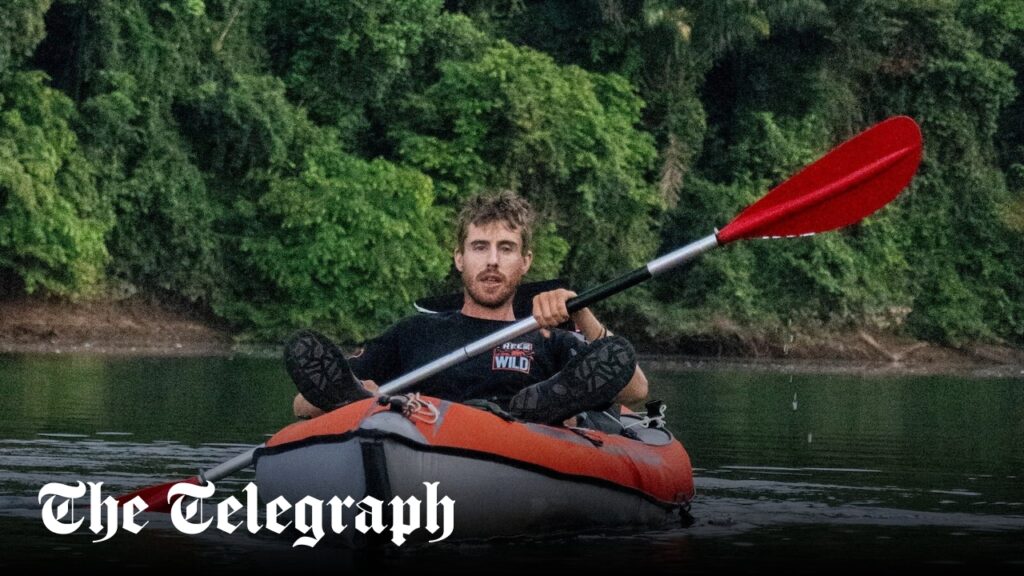 British explorer Ash Dykes faces off with jaguar as he kayaks uncharted river in Suriname