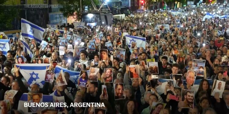 Demonstrations and vigils held in Latin America a year after October 7 attacks