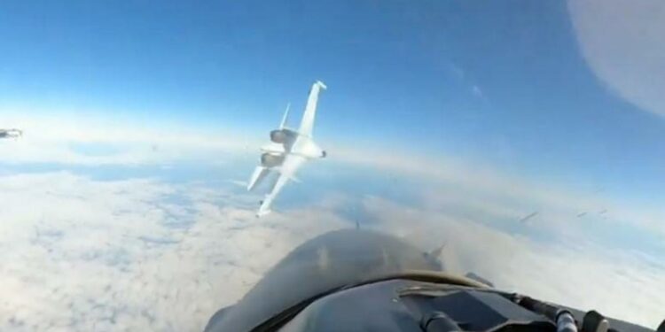 Dramatic video shows Russian fighter jet flying dangerously close to aircraft off Alaska, NORAD says