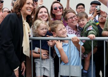 Harris leads Trump in California, but Latino support dips, poll shows