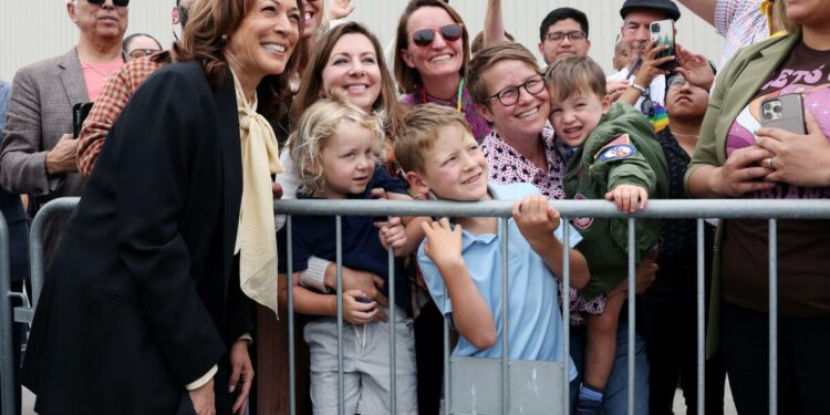 Harris leads Trump in California, but Latino support dips, poll shows