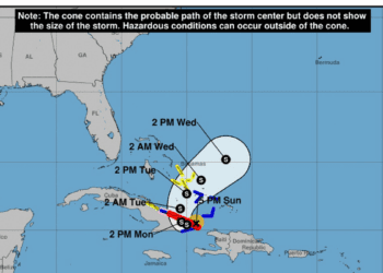 Hurricane Oscar track and path from Hurricane Center