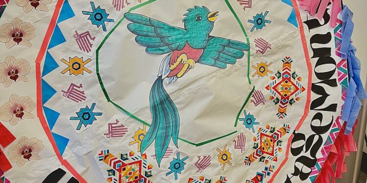 The ‘barrilete’ LSI students created to celebrate Hispanic Heritage Month displayed in the Center for Student Inclusiveness on the third floor of the Student Union.